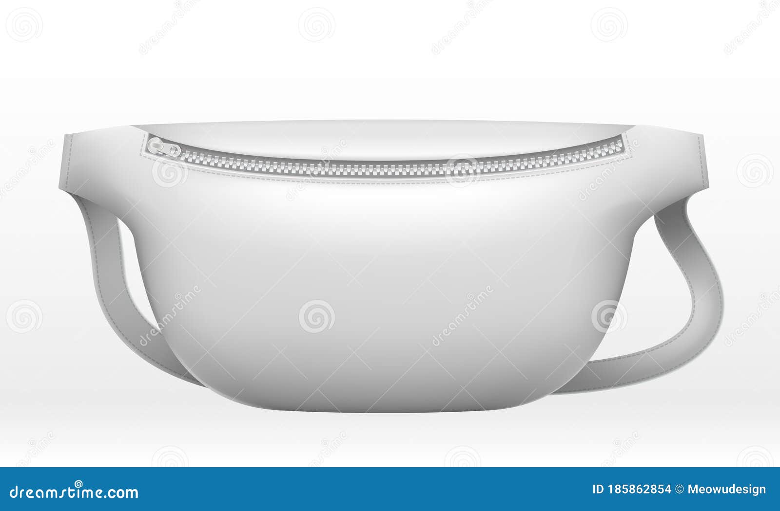 Fanny Pack Vector Mockup. Realistic Vector Illustration Stock Vector - Illustration of accessory ...