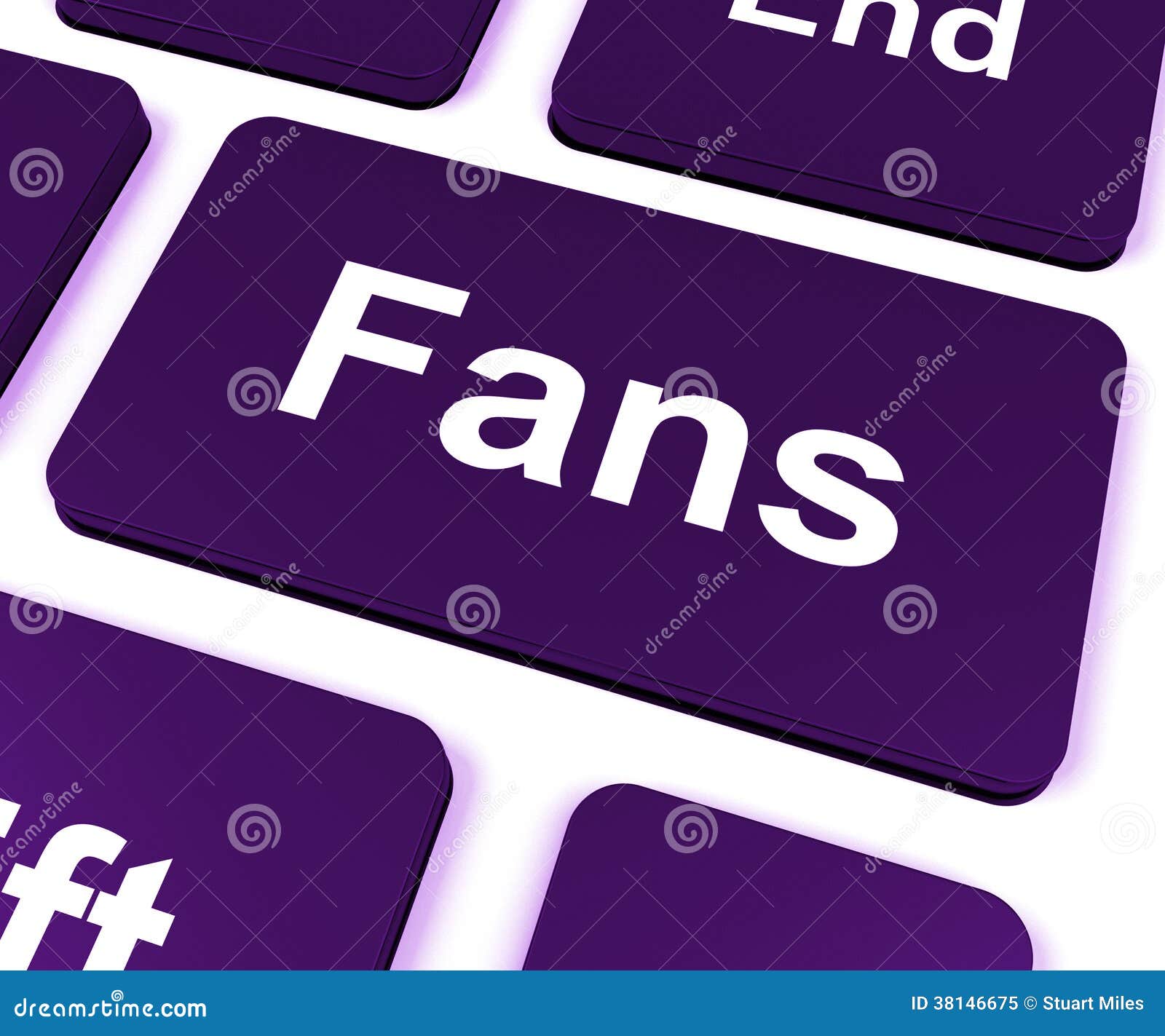 Fans Key Shows Follower or Fan Stock Illustration