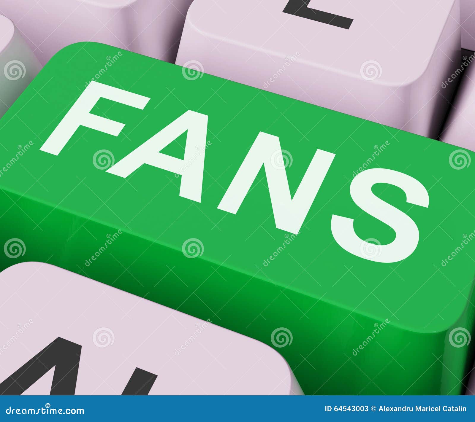 Fans Key Shows Follower or Fan Stock Image Image of follow