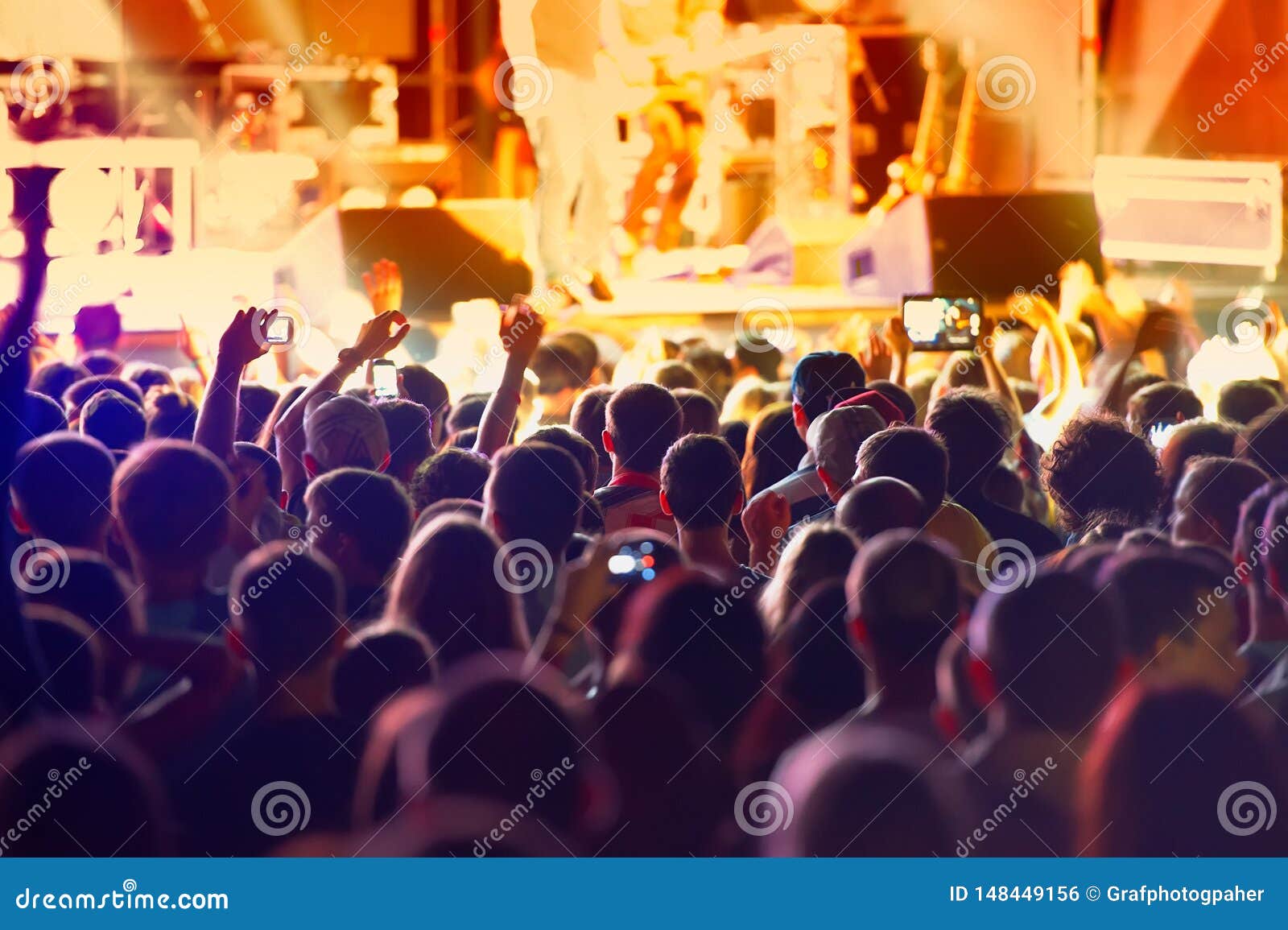 Fans and Rock Musicians during the Performance Editorial Photo - Image ...