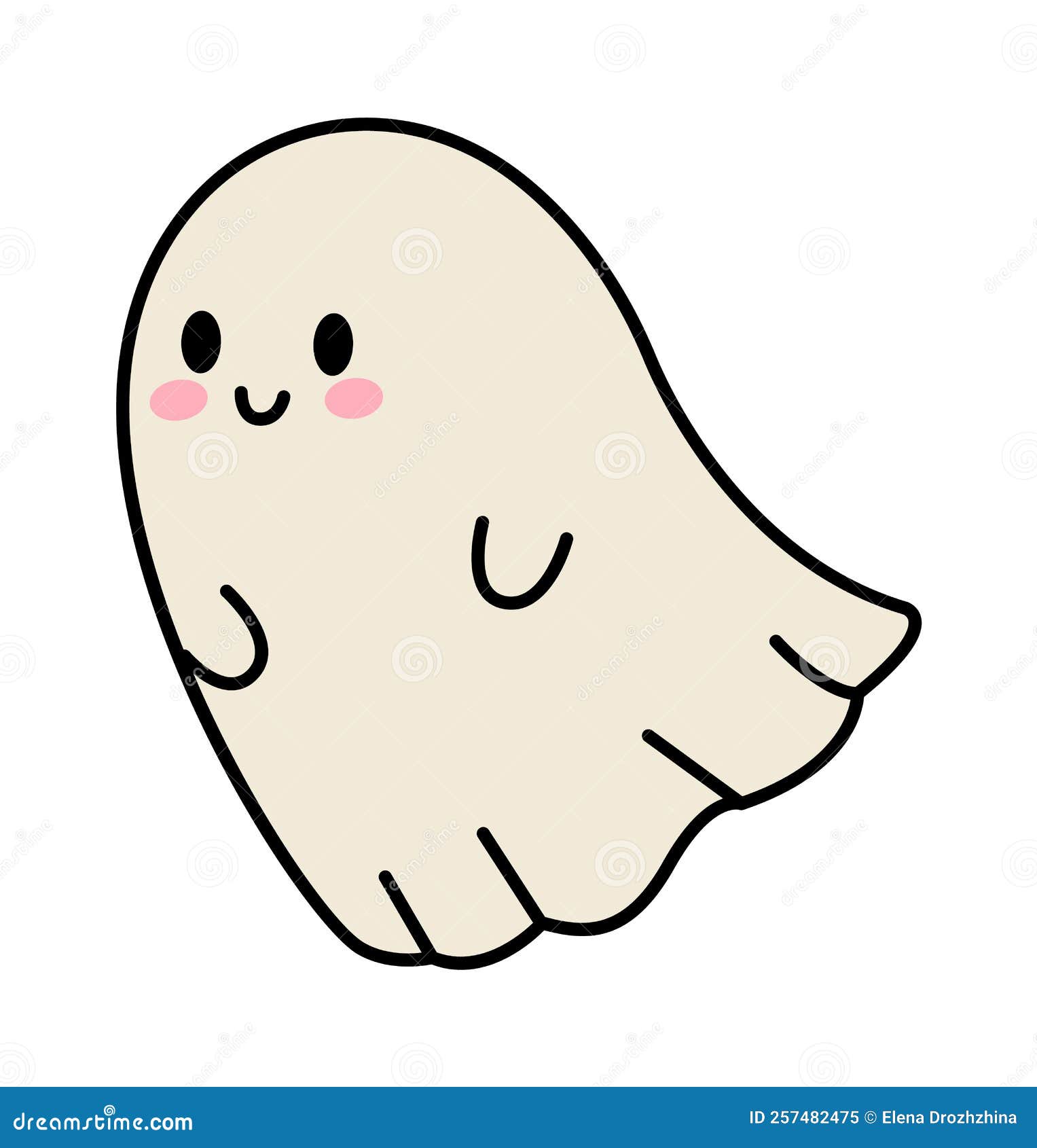 Vetores de Kawaii De Desenho Animado Fantasma Isolado e mais