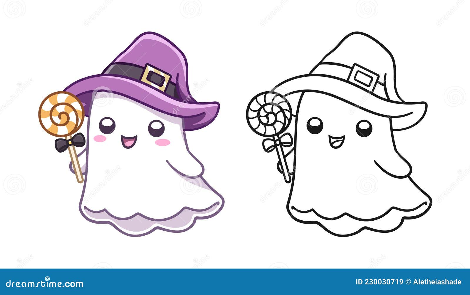 Desenhos para colorir de desenhos animados de halloween com fantasmas fofos  e assustadores para atividades de crianças e adultos