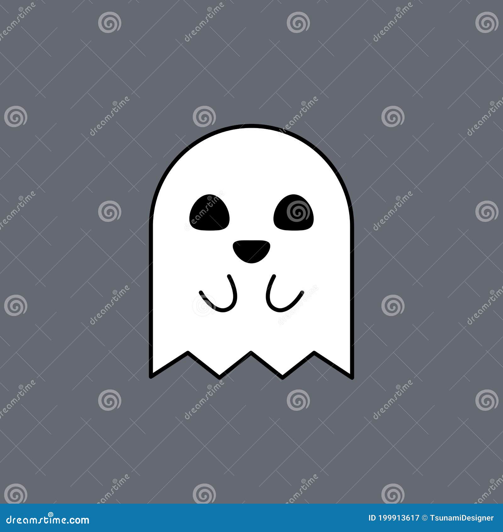 Ilustração Do Vetor De Halloween Com Fantasma Fofo De Desenho Animado  Ilustração do Vetor - Ilustração de cartoon, bandeira: 257554828
