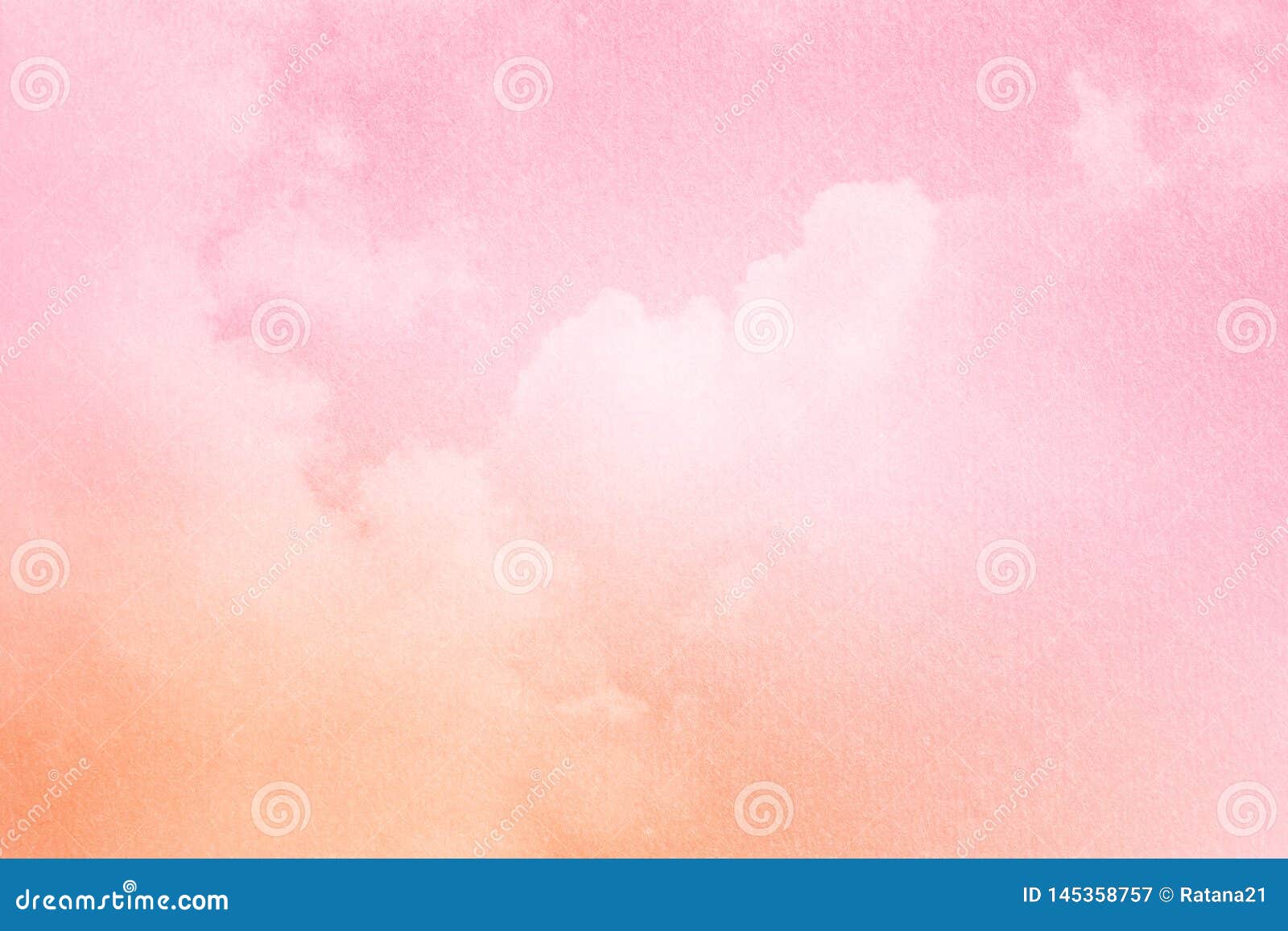 Fantastic cloudy sky with pastel gradient color with grunge texture for nature abstract background