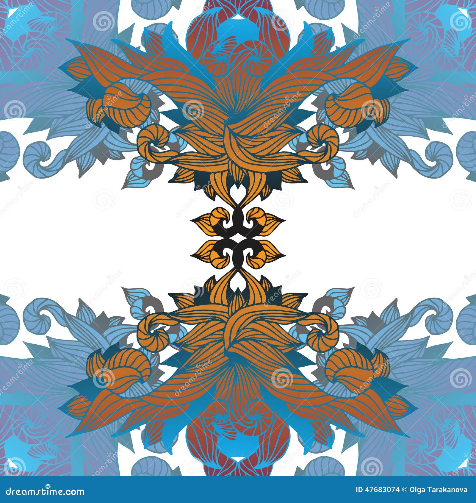 Fantastic floral ornament stock vector. Illustration of ornate 47683074