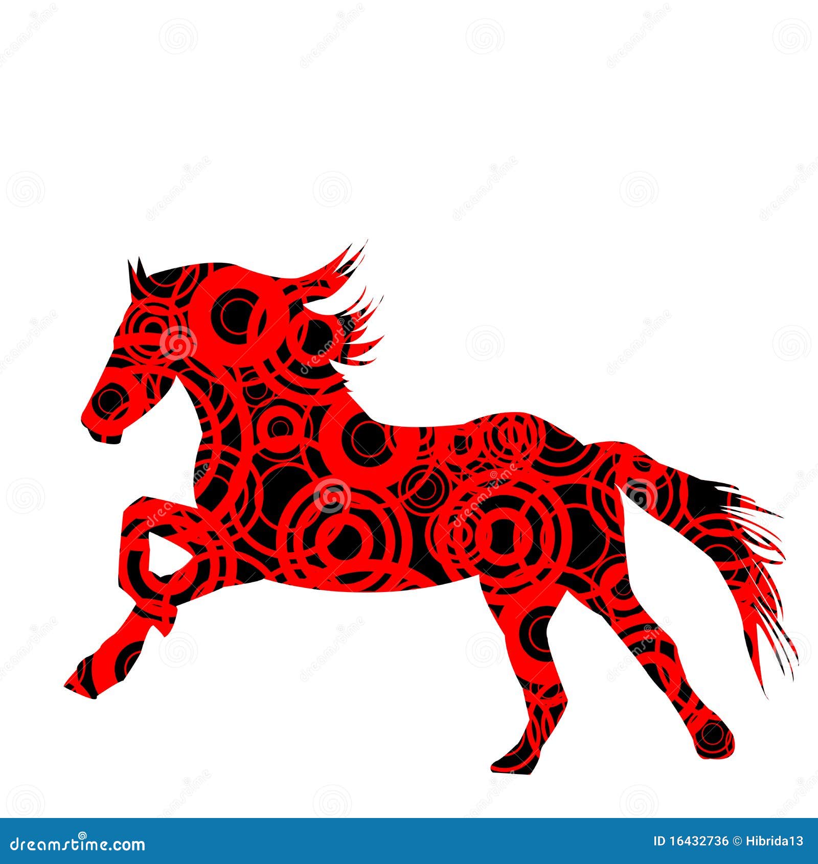 Fantastic horse stock illustration. Illustration of jump 16432736