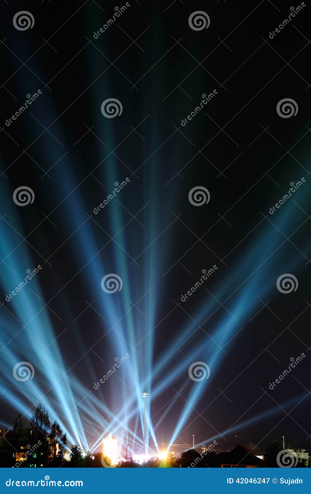 Fantastic Light in the Dark Sky Stock Image Image of fireworks