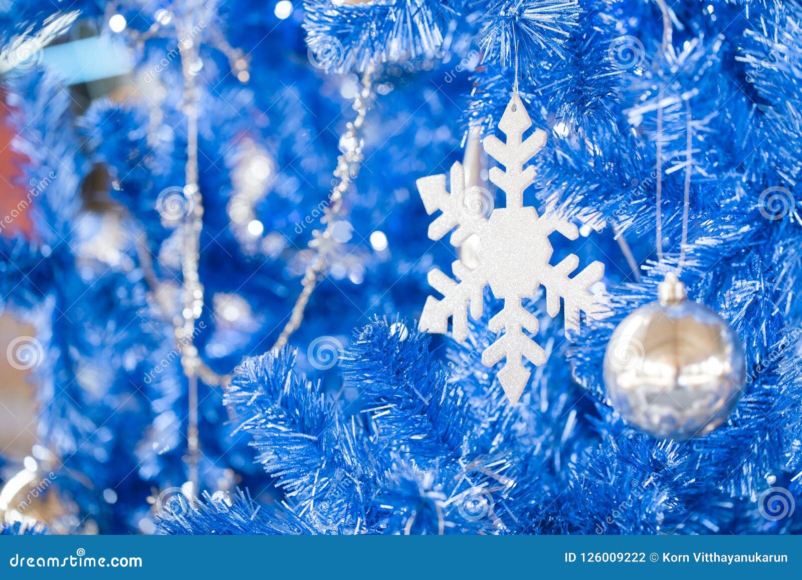 Fantasy Blue Glitter Christmas Happy New Year Stock Photo - Image of ...