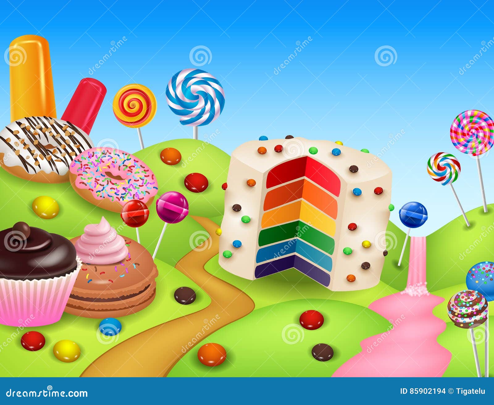 Candyland Fantasy Clipart Sweet And Snack Clip Art Cute Etsy Images