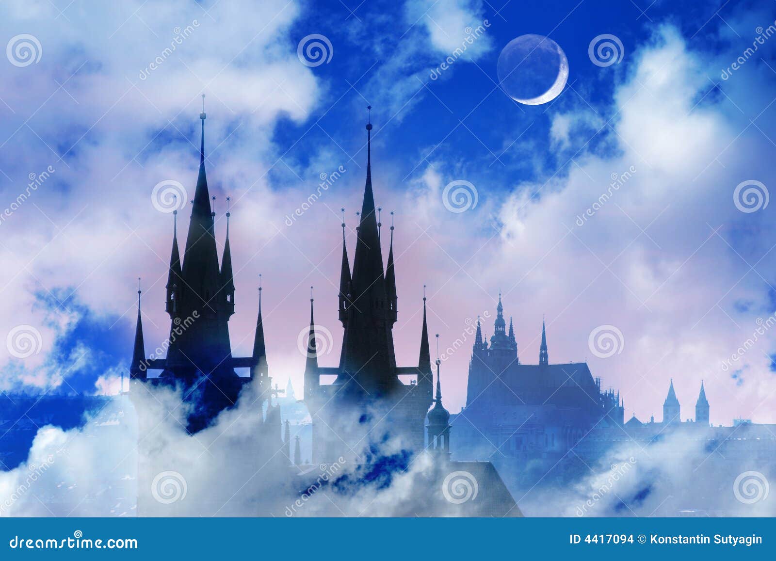 Fantasy castle stock photo. Image of czech, fantasy, heaven - 4417094
