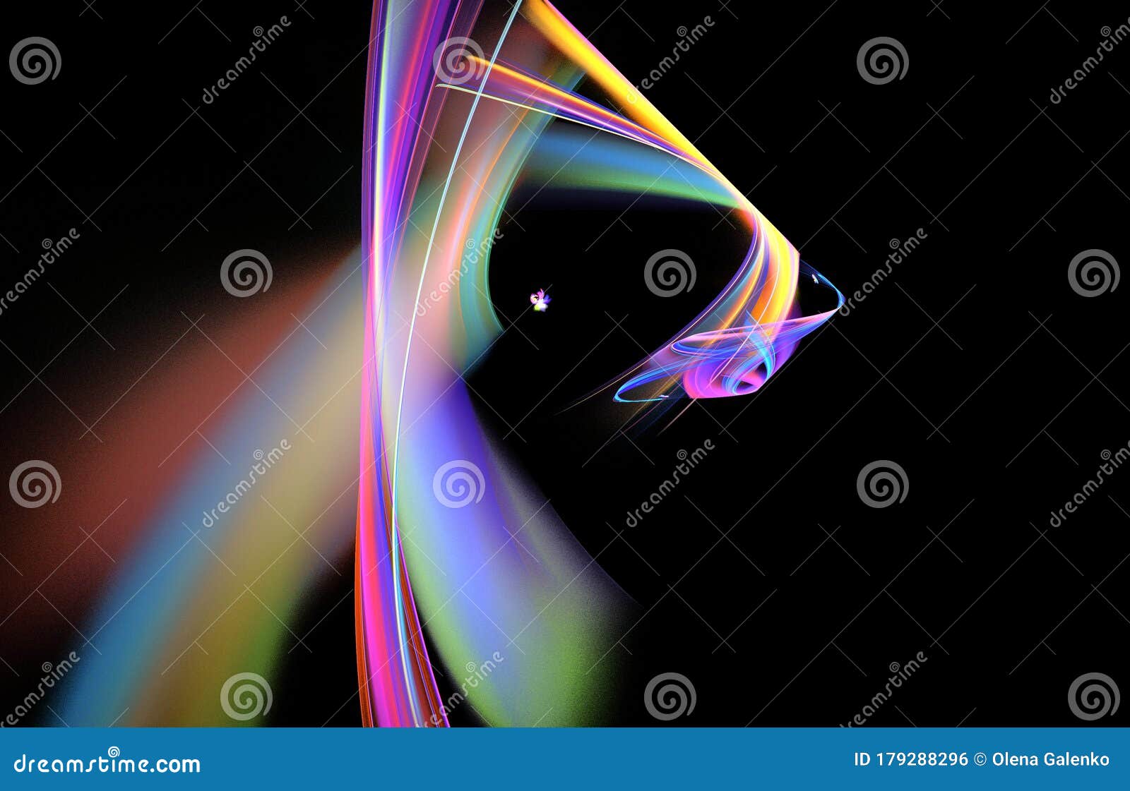 Fantasy 3d Banner On Black Backdrop Orange Background Abstract Template Stock Photo Image Of Curve Design