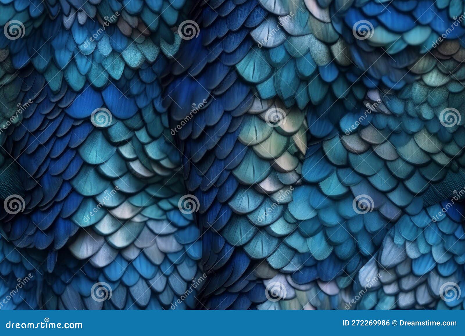 Fantasy Dragon Scales Perfect Seamless Repeating Pattern. Generative Ai