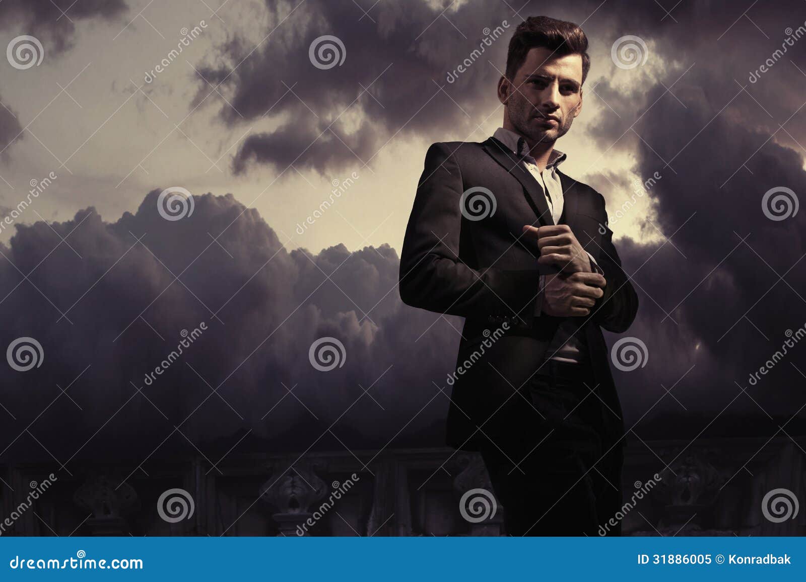 fantasy fashion style photo of a handsome man