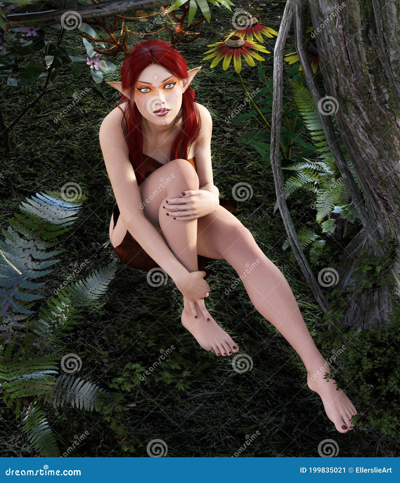 https://thumbs.dreamstime.com/z/fantasy-girl-elf-ears-sitting-dark-thriving-forest-beautiful-young-red-hair-elf-199835021.jpg