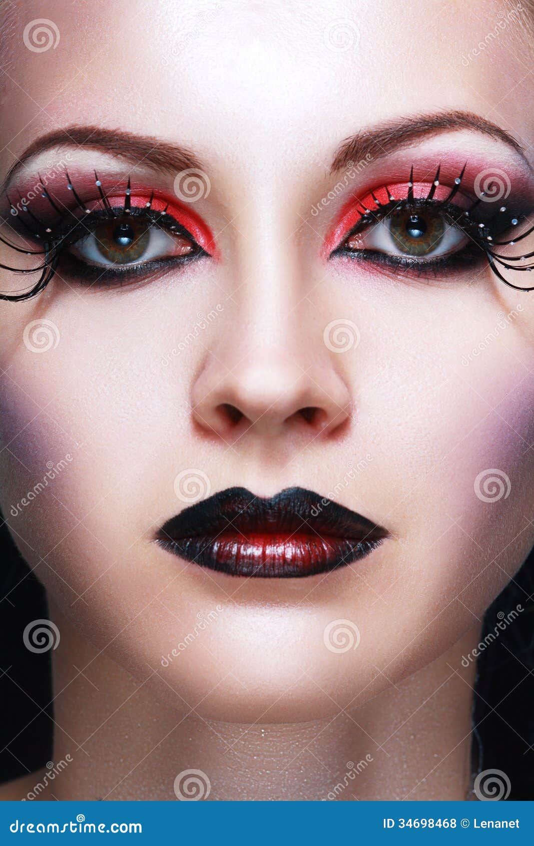 Fantasy make up stock photo. Image of face, demon, fantasy - 34698468