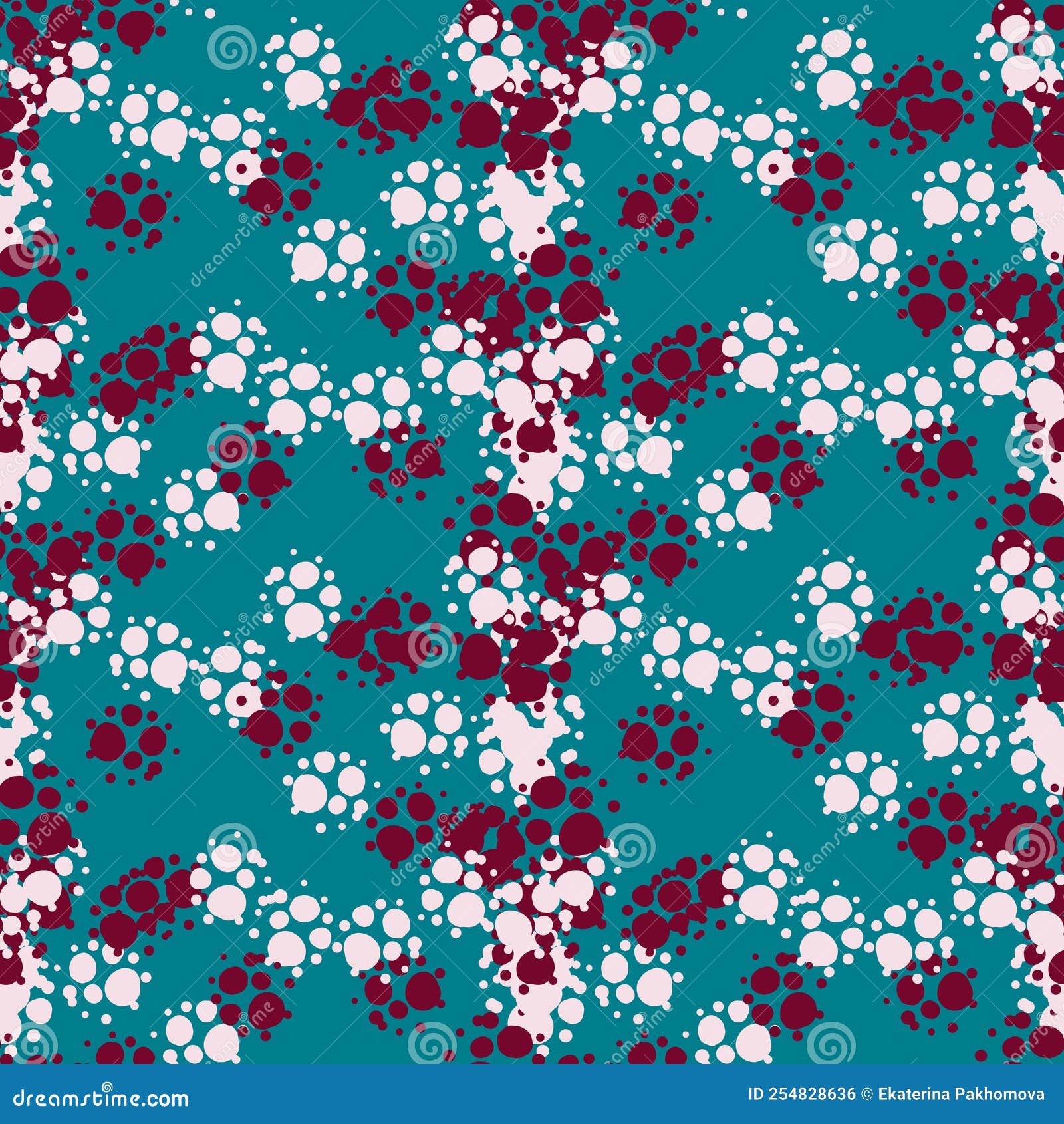 Fantasy Messy Freehand Doodle Geometric Shapes Seamless Pattern