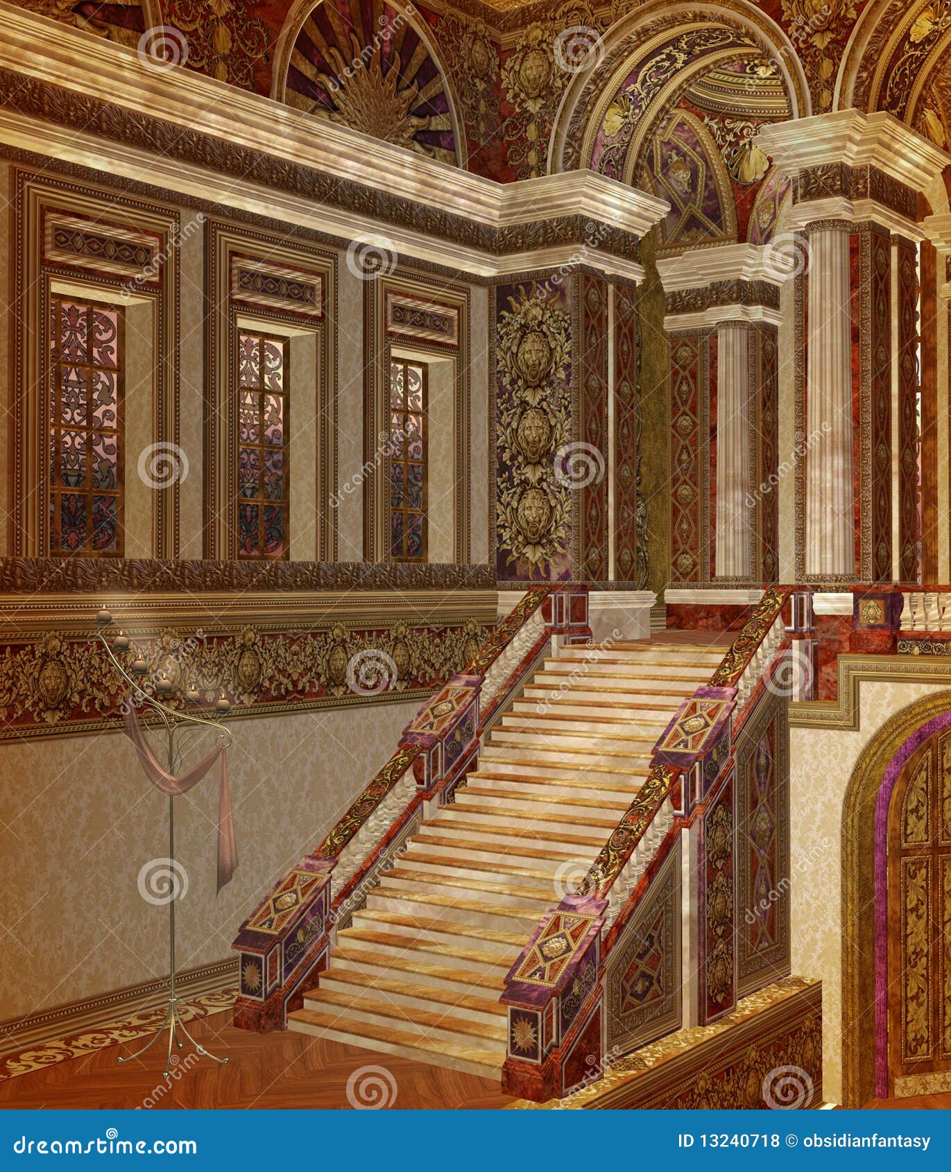 Fantasy palace 1 stock illustration. Illustration of background - 13240718