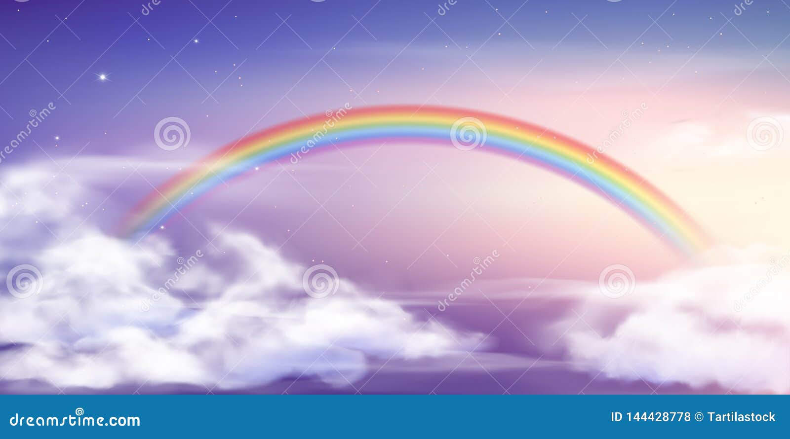 Fantasy Sky Rainbow Fairy Skies Rainbows Colors Magic Landscape And Dream Sky Vector Background Illustration Stock Vector Illustration Of Decorative Illustration