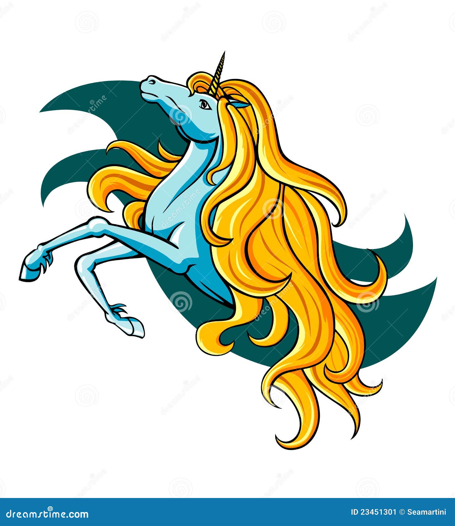 Fantasy unicorn stock vector. Illustration of mythology - 23451301