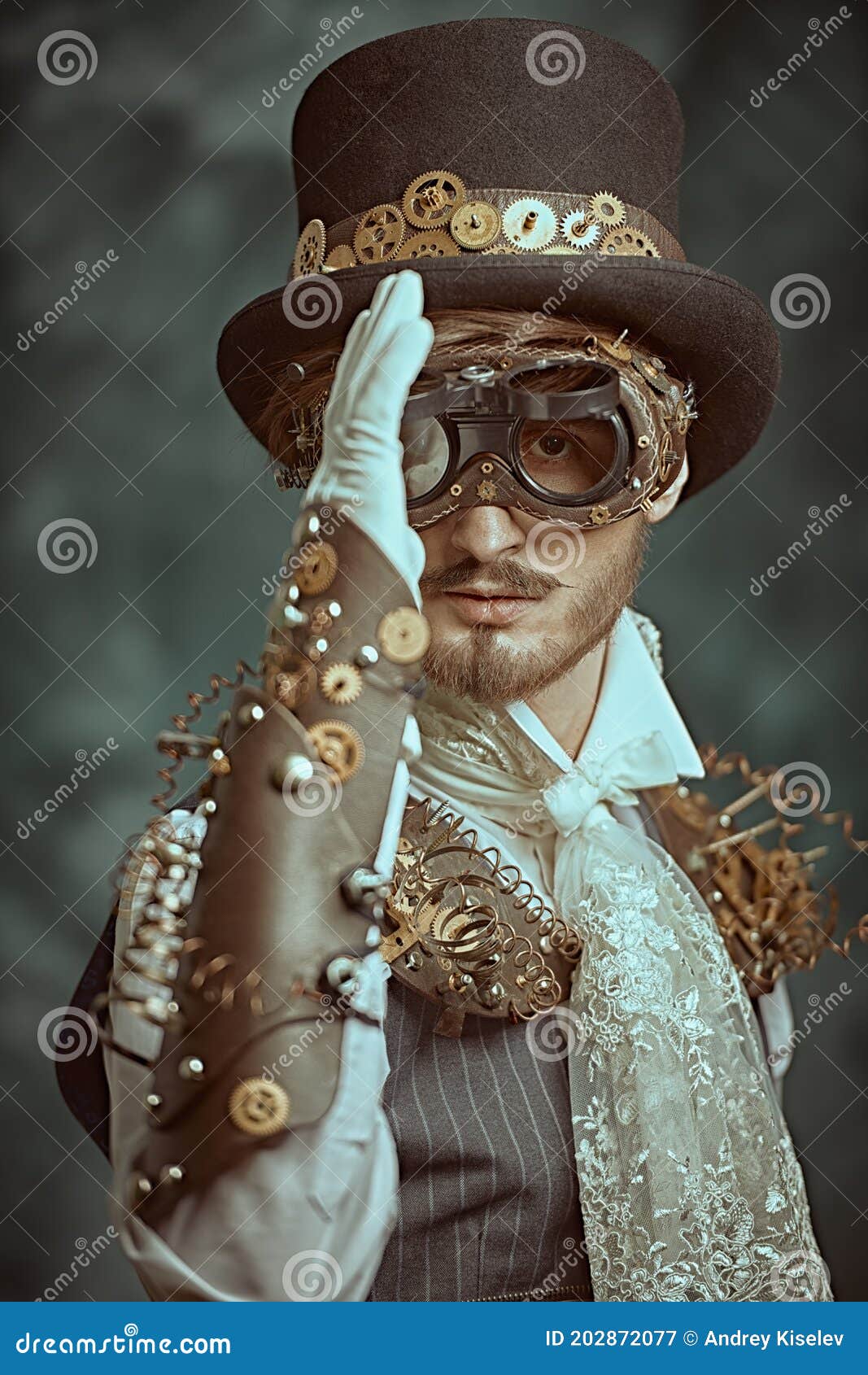 Dubbelzinnigheid Wrijven auditorium Victorian man steampunk stock image. Image of industrial - 202872077