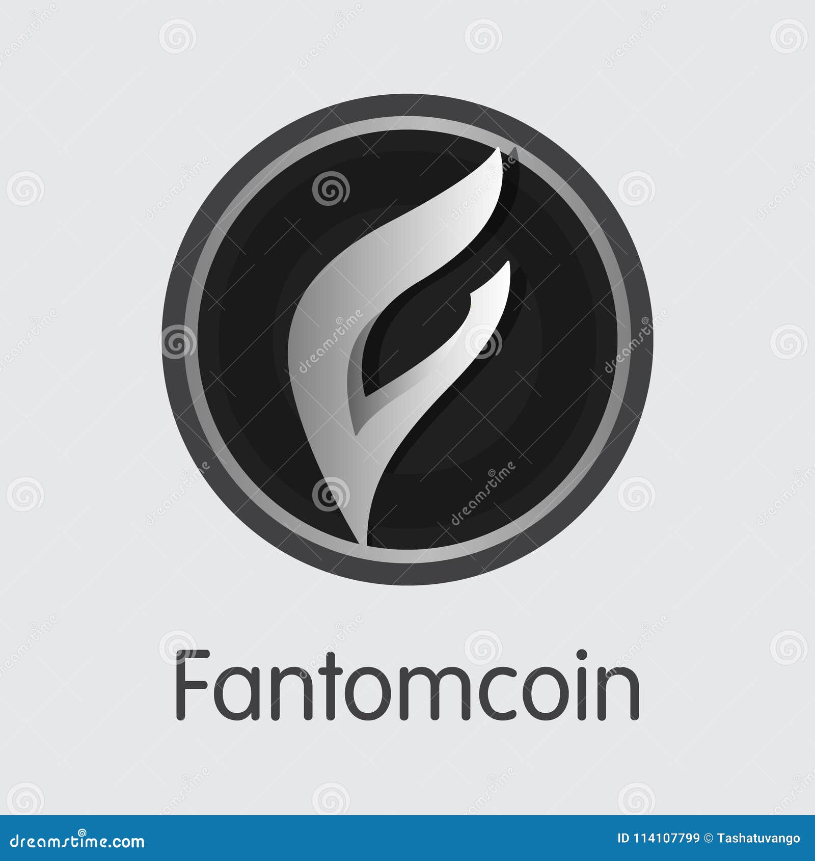 fantomcoin digital currency.  fcn coin image.