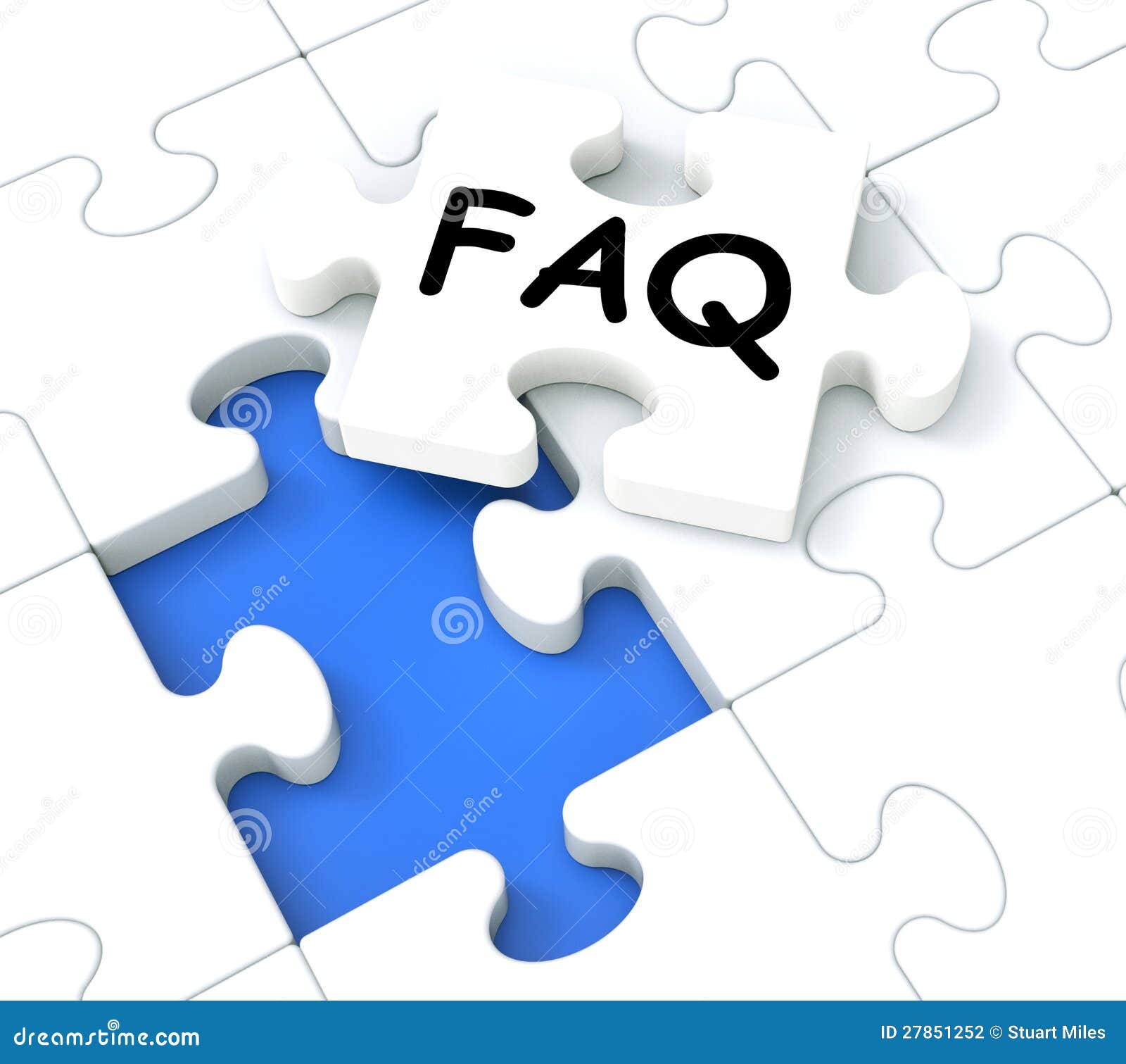 FAQ Puzzle Shows Inquiries and Questions Stock Illustration ...