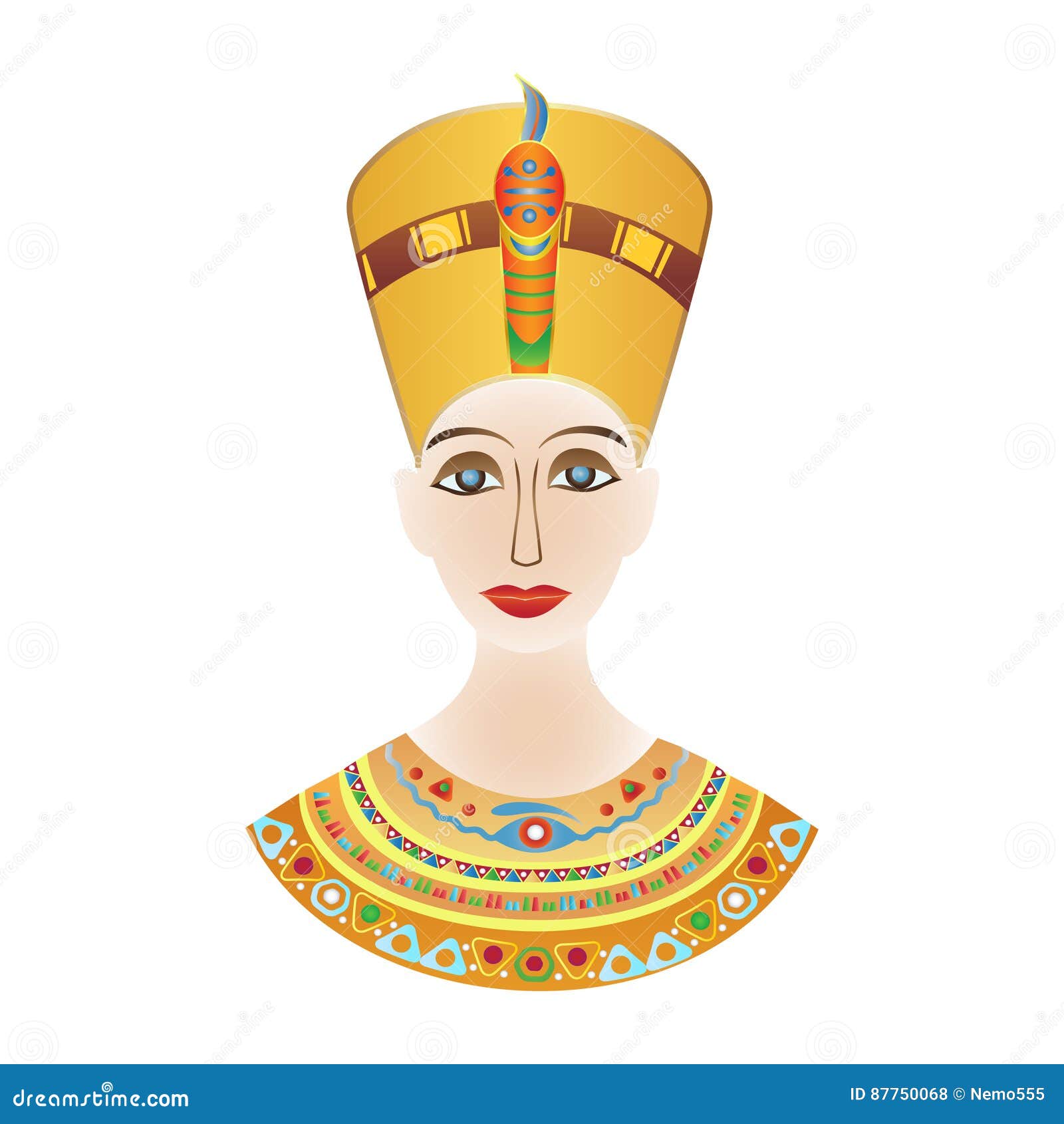 Faraone Egiziano Cleopatra O Nefertiti a Colori I Modelli