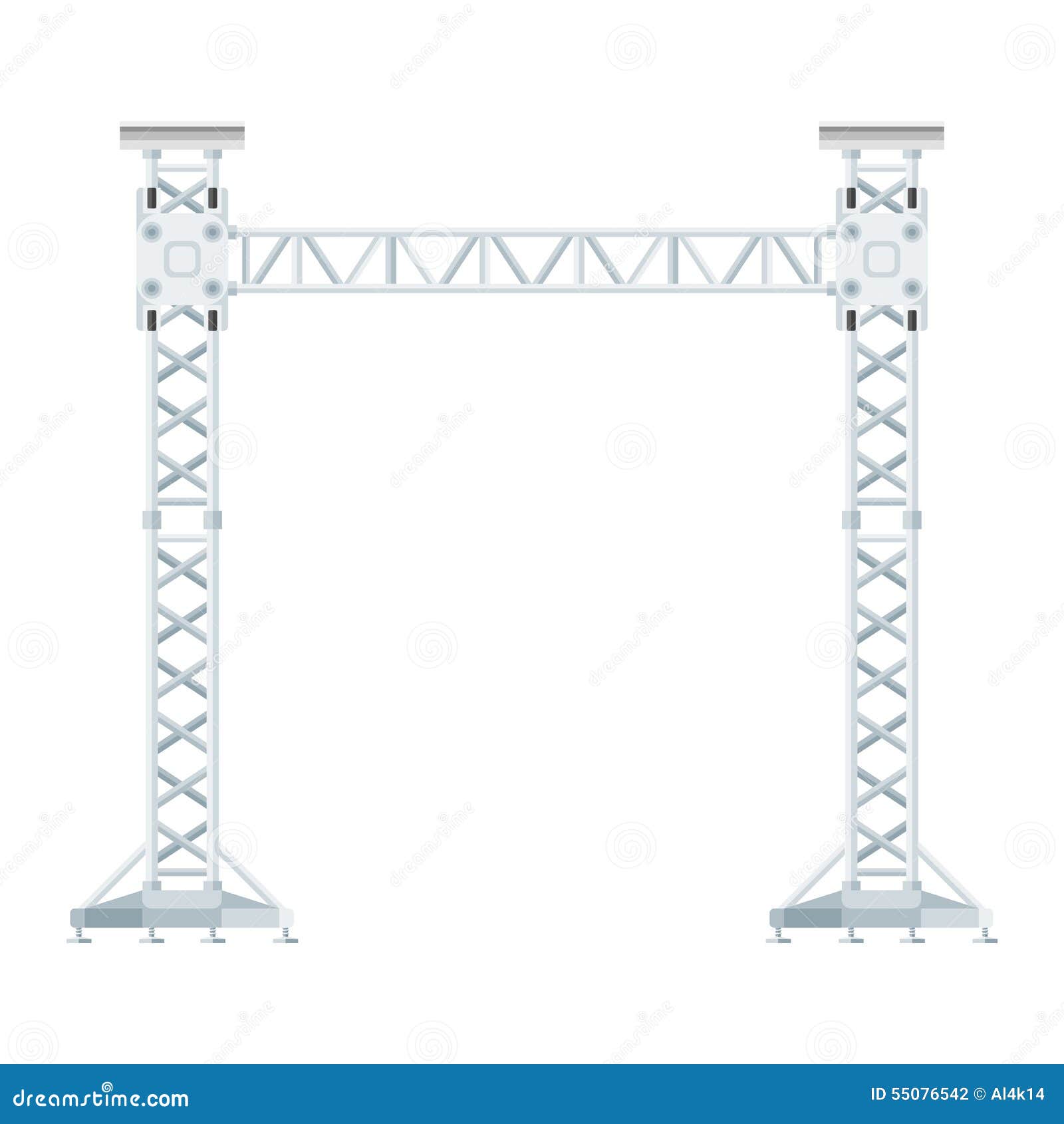 Farbige Flache Artbinderturmaufzug-Bauillustration Vektor Abbildung