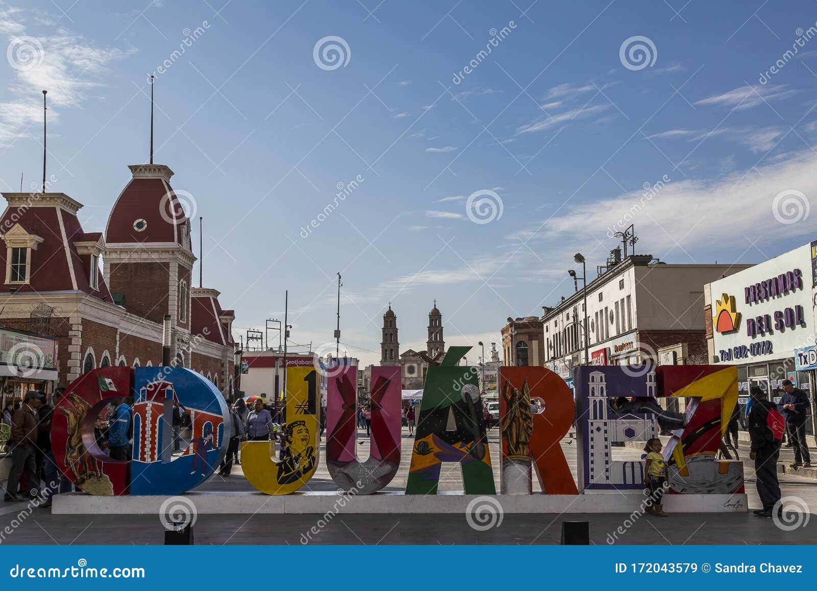 Blechschild XXL Stadt  Chihuahua Mexiko