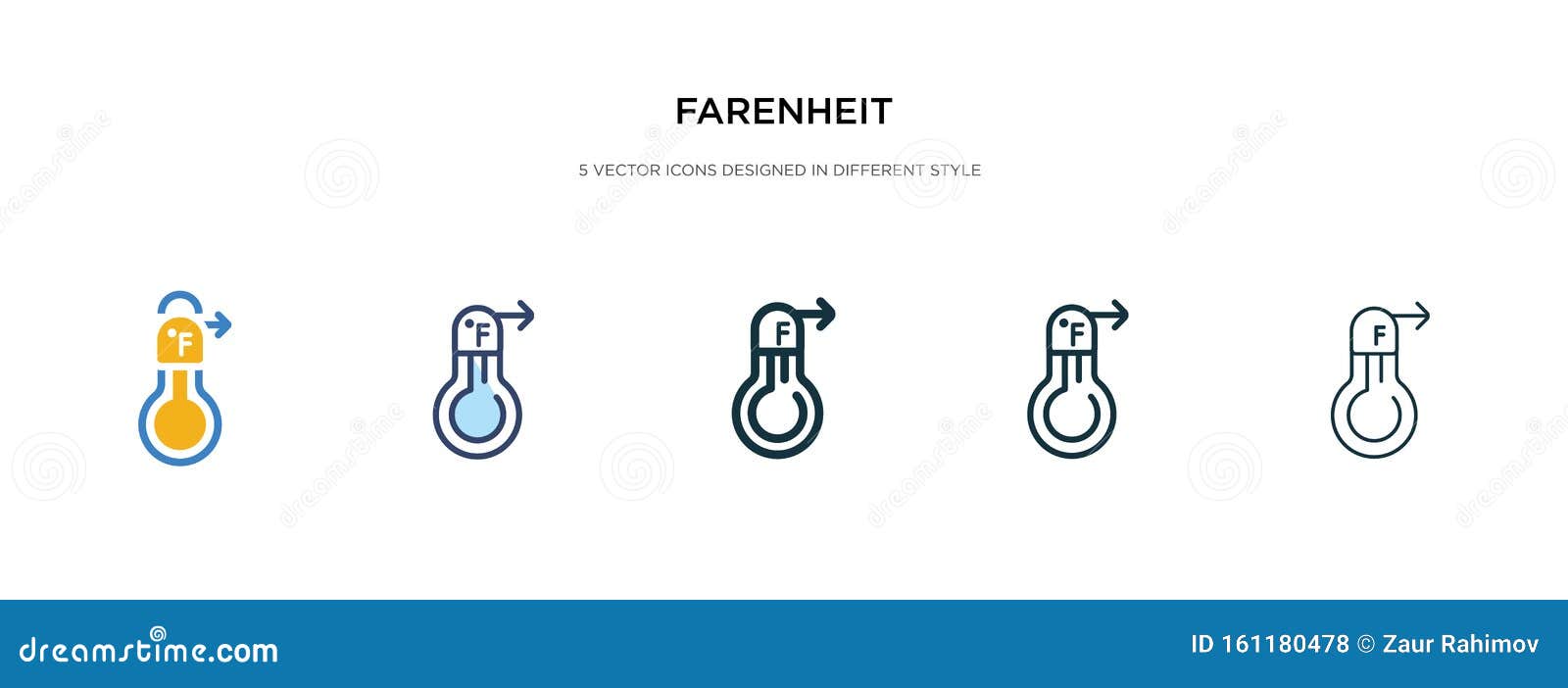 farenheit icon in different style  . two colored and black farenheit  icons ed in filled, outline,