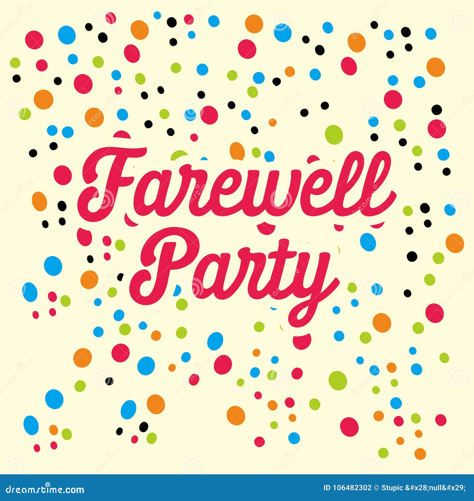 farewell party illustration vector art logo template illustration simple unique farewell party illustration various 106482302