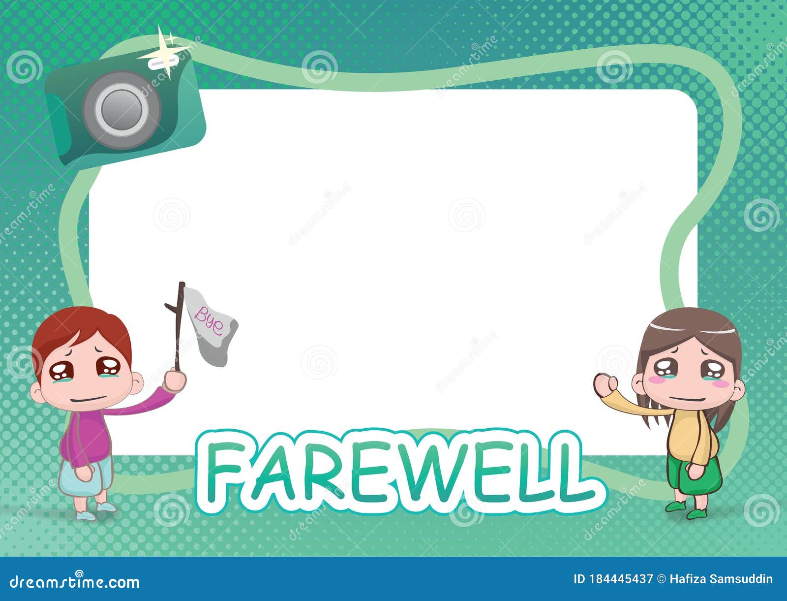 Farewell. Vector Illustration Decorative Background Design Stock  Illustration - Illustration of upset, girls: 184445437