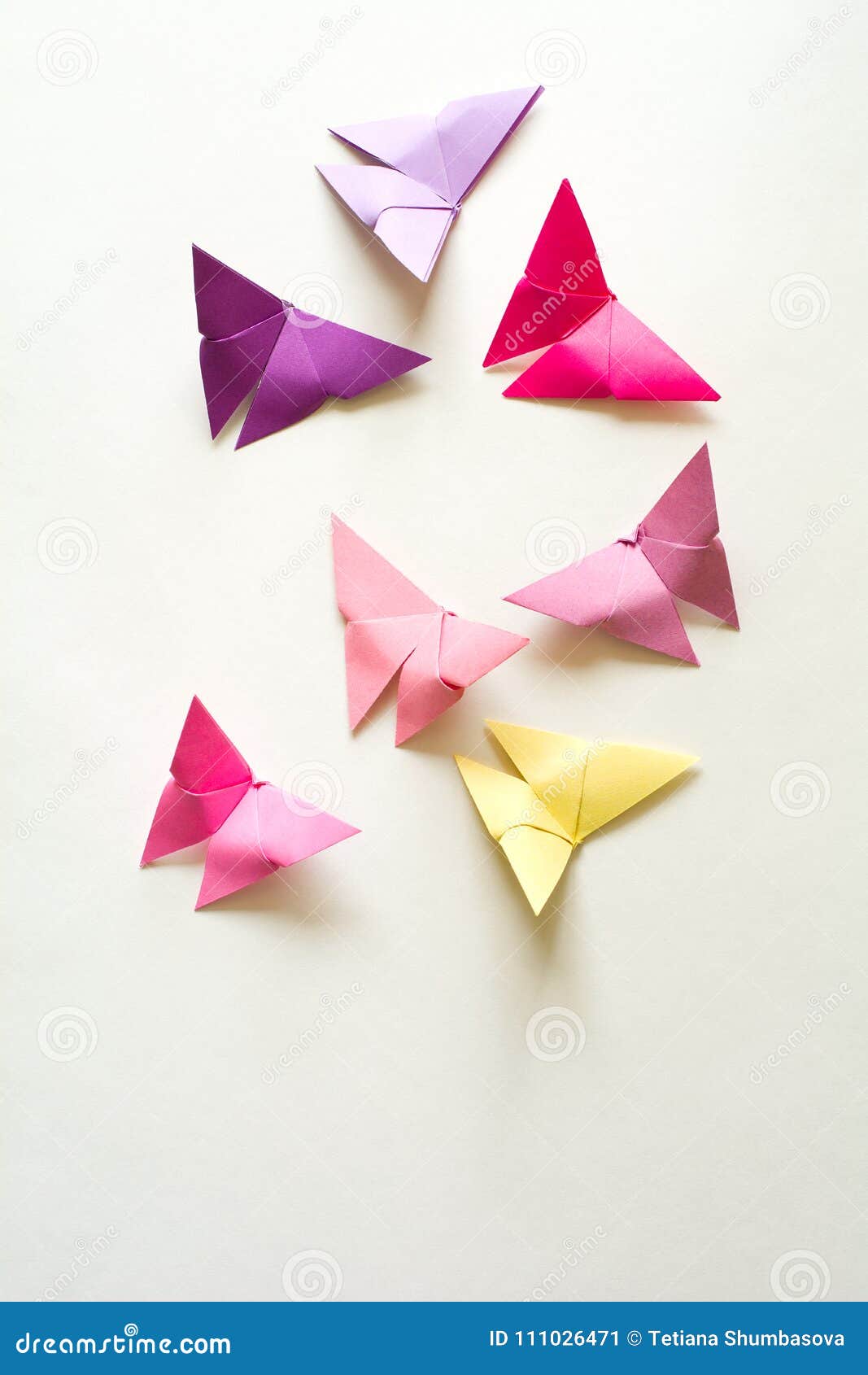 Farfalle Della Carta Giapponese Di Origami Immagine Stock