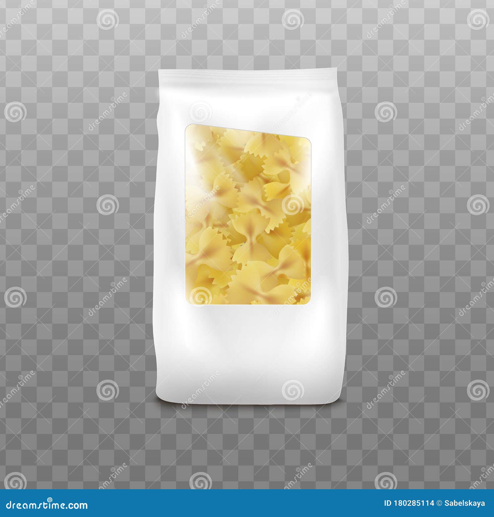 Download Farfalle Pasta Package Mockup Isolated On Transparent Background Stock Vector - Illustration of ...
