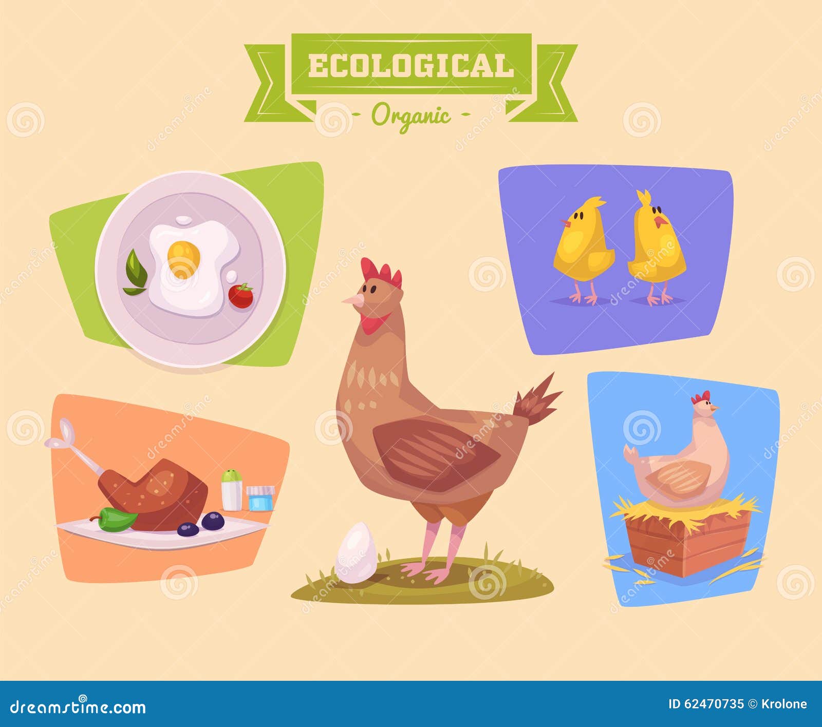 Farm Animal and Products Made Out of Them. Chiken Stock Vector -  Illustration of farm, food: 62470735