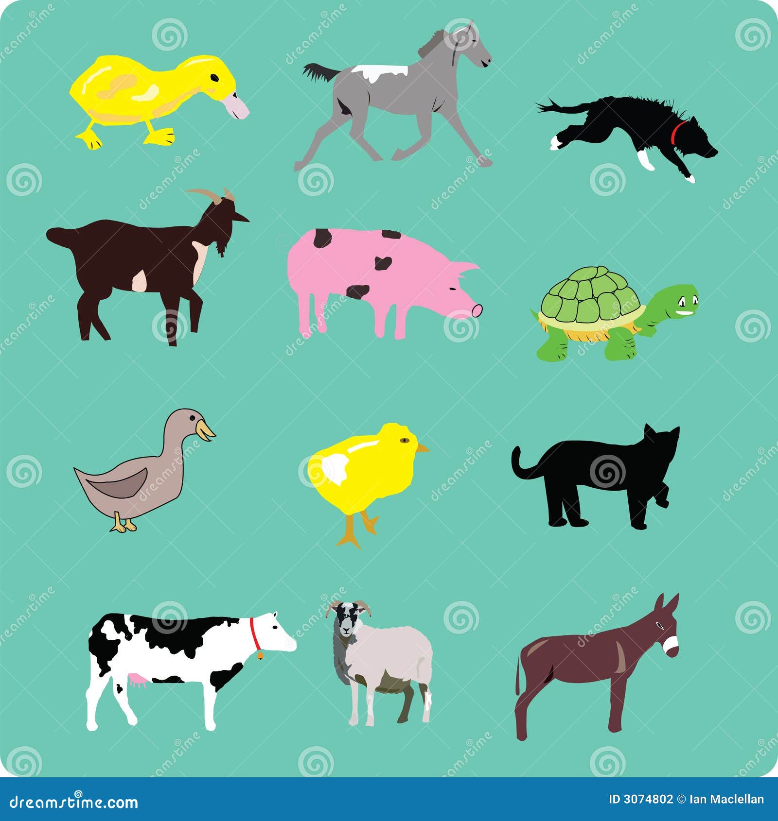 Farm animals stock vector. Illustration of horse, border - 3074802 Farm animals stock vector. Illustration of horse, border - 3074802