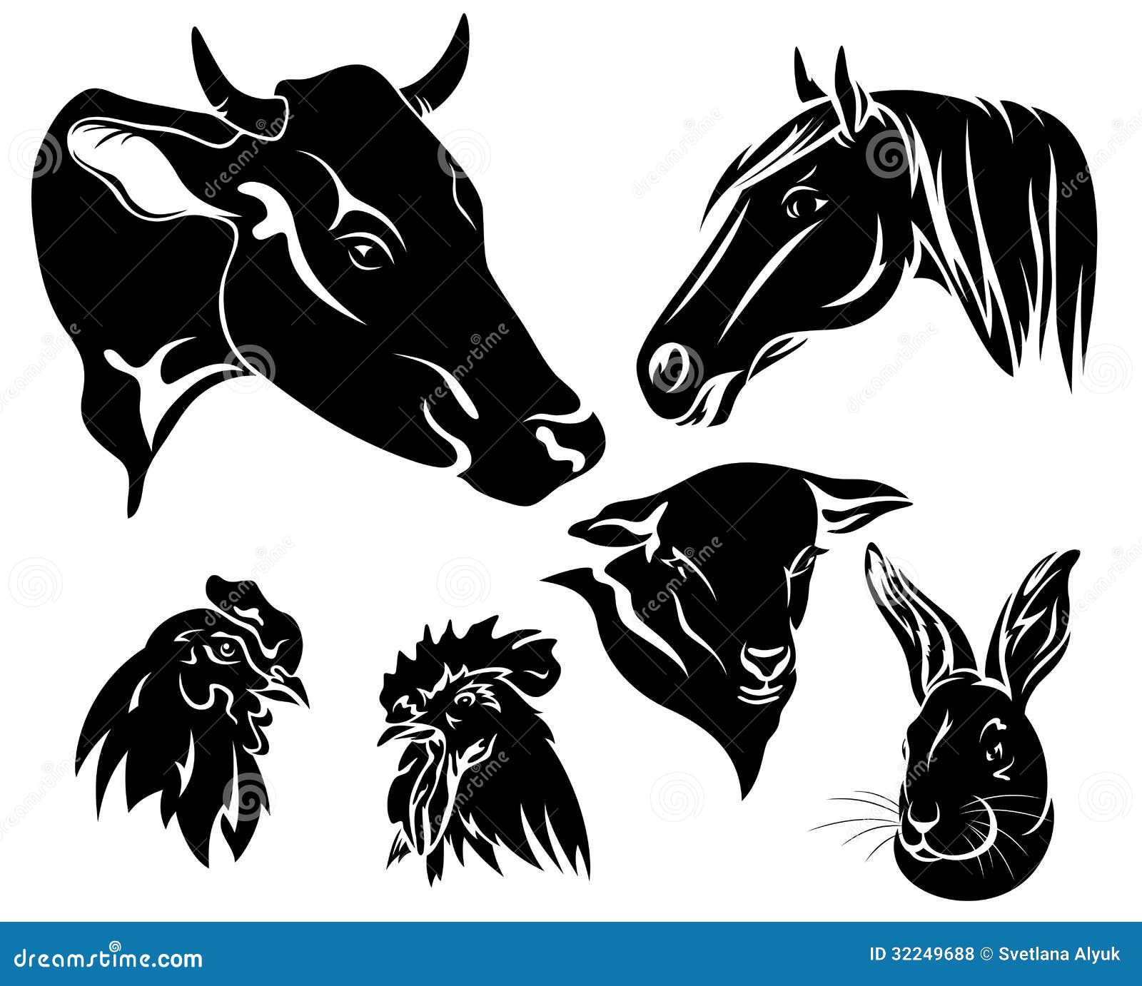 Farm animals vector stock vector. Illustration of ...