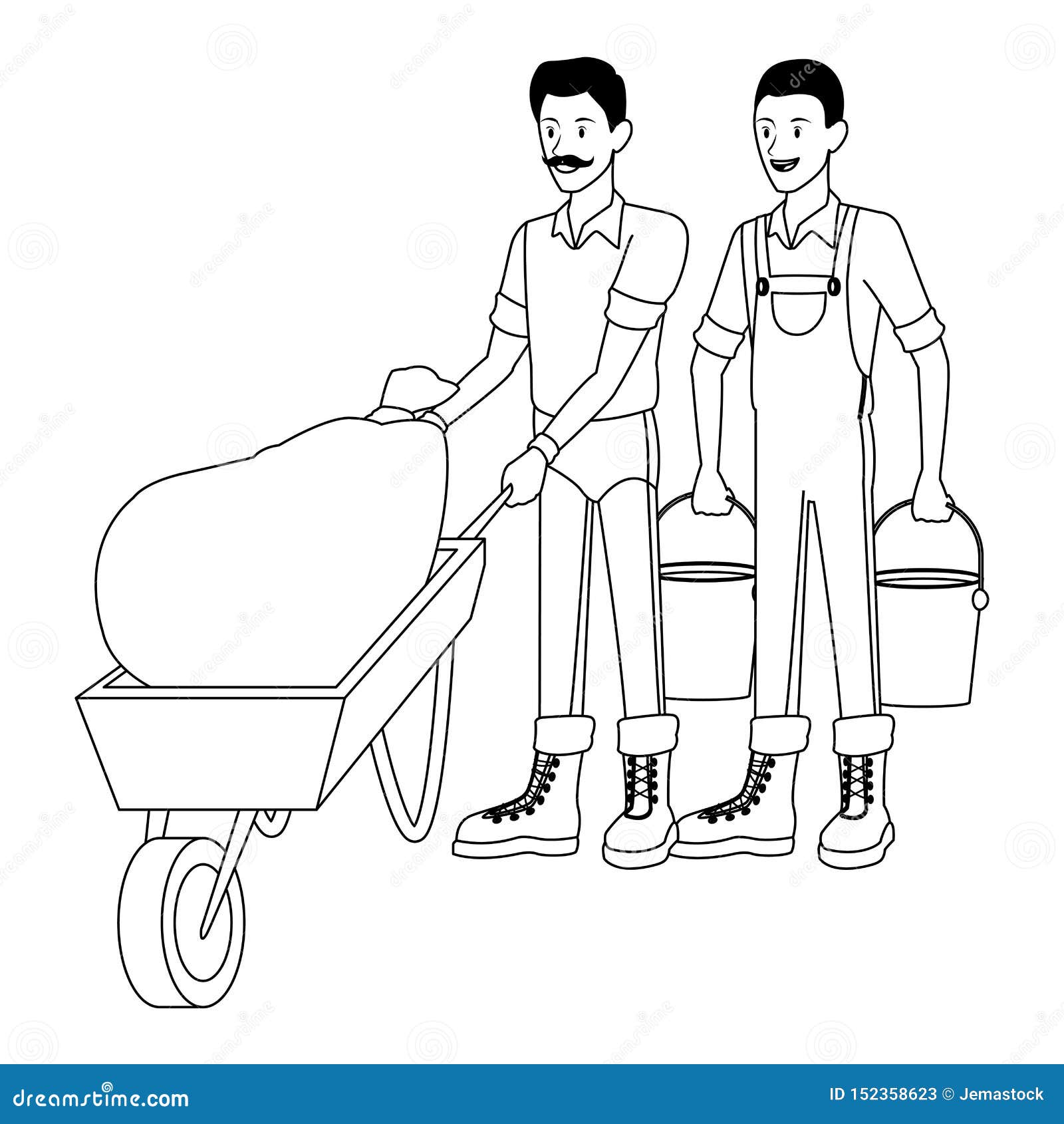 Farm, Animals and Farmer Cartoon in Black and White Stock Vector - Illustration of graphic, rural: 152358623 Farm, Animals and Farmer Cartoon in Black and White Stock Vector - Illustration of graphic, rural: 152358623