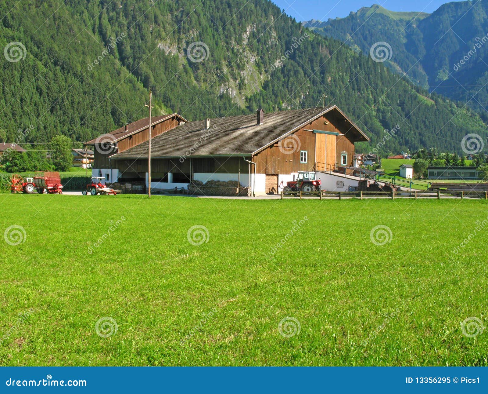 Farm in Austria stock image. Image of house, rock, meadow 13356295