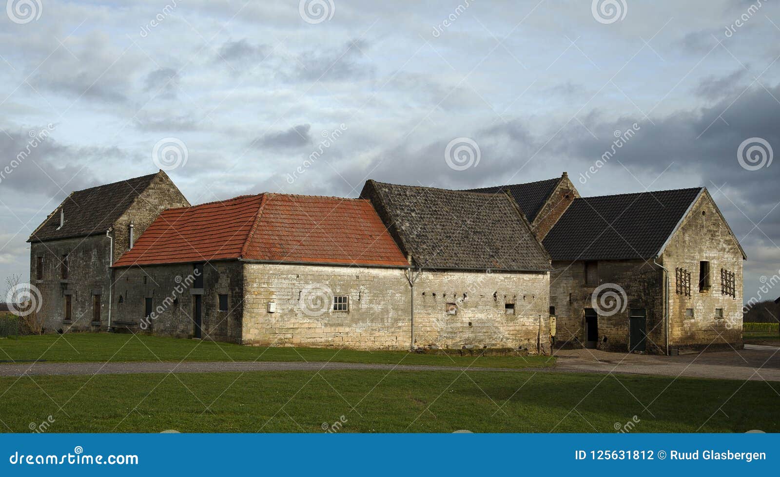 large farmhouse hoeve berghof in the municipality gulpen wittem, limburg, netherlands