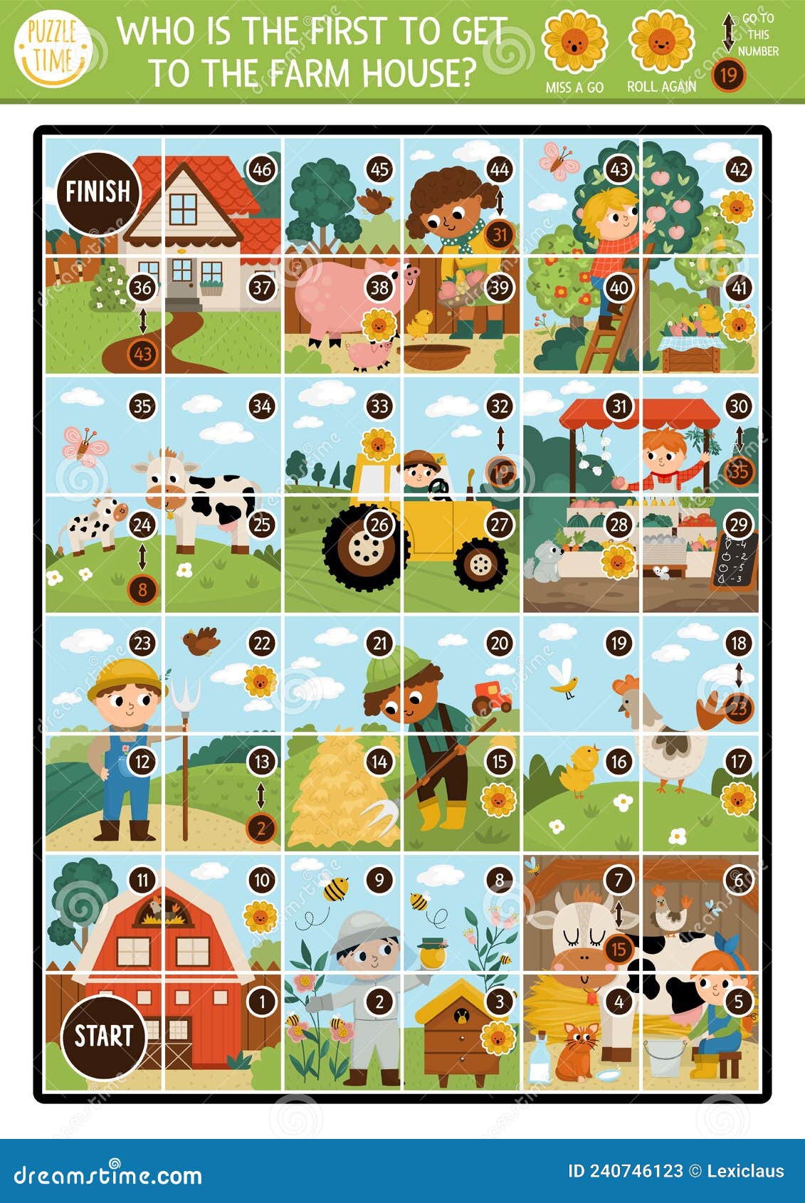 Farm Dice Board Game for Children with Cute Animals and Kids Farmers. Boardgame with Country Scenes and Square Fields Stock Vector - Illustration of playing, farmer: 240746123 Farm Dice Board Game for Children with Cute Animals and Kids Farmers. Boardgame with Country Scenes and Square Fields Stock Vector - Illustration of playing, farmer: 240746123