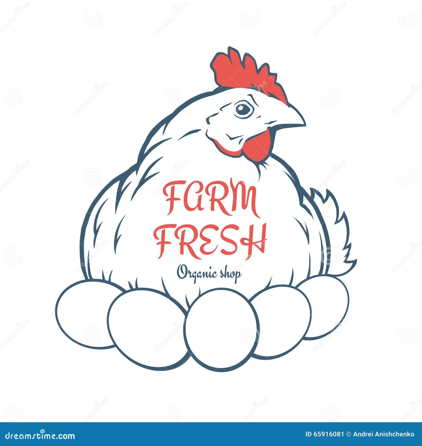 Farm Fresh Organic Eggs stock vector. Illustration of breakfast 65916081