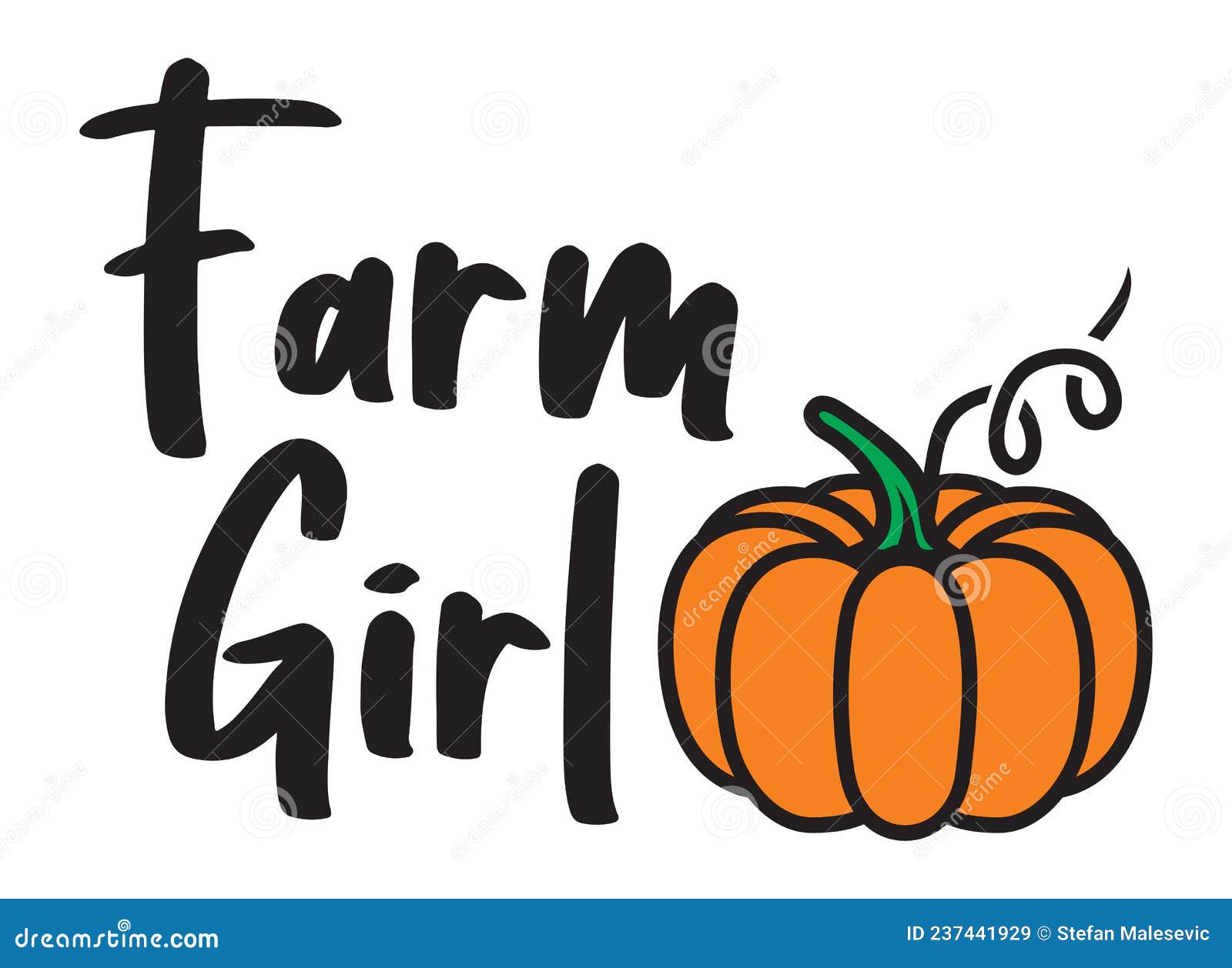 Farm girl stock vector. Illustration of harvest, child 237441929