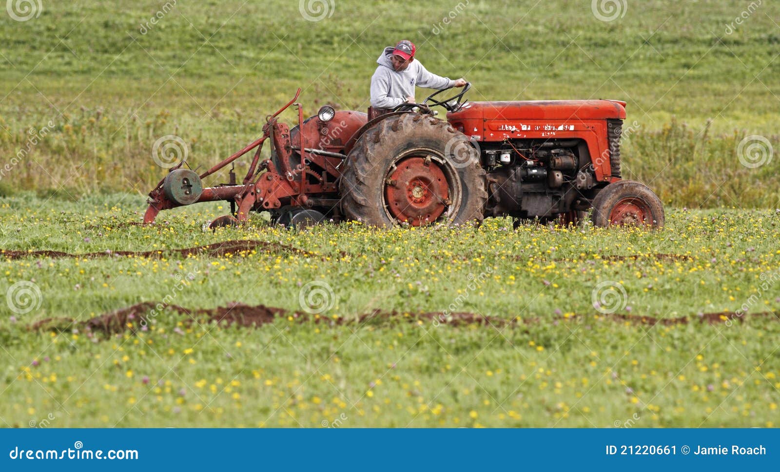Farm Land Plough Field Plow Tractor Editorial Photo Image of green, natural 21220661