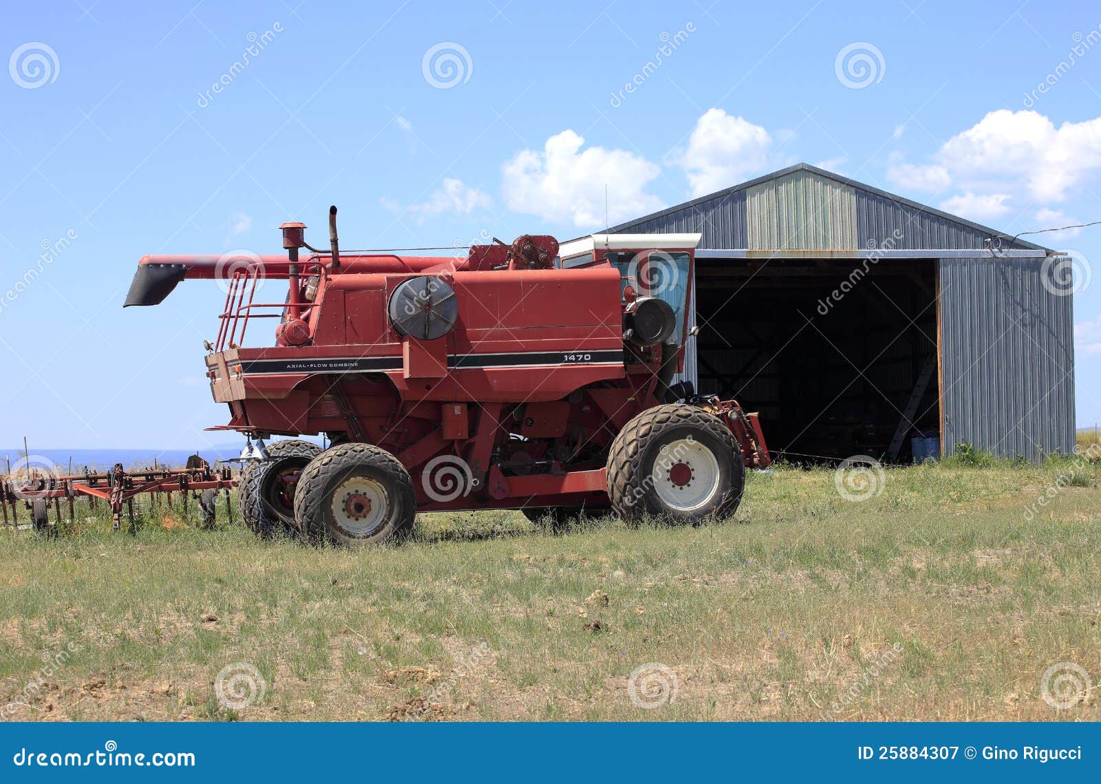 farm machinery and shed.