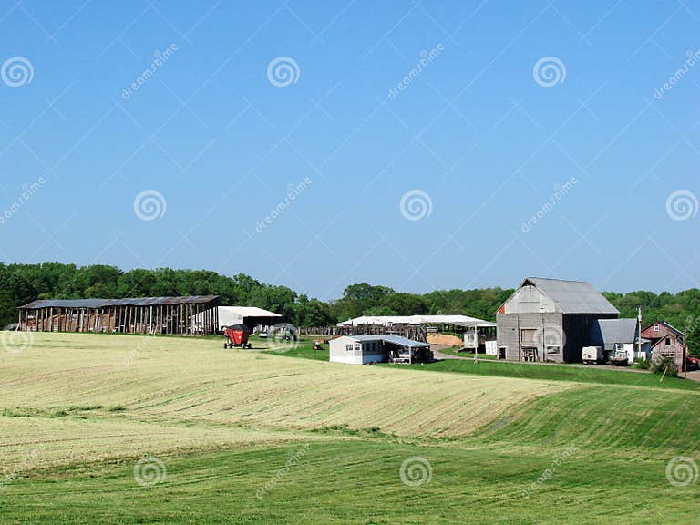 Farm in Maryland stock image. Image of house, barn, foliage 14208237