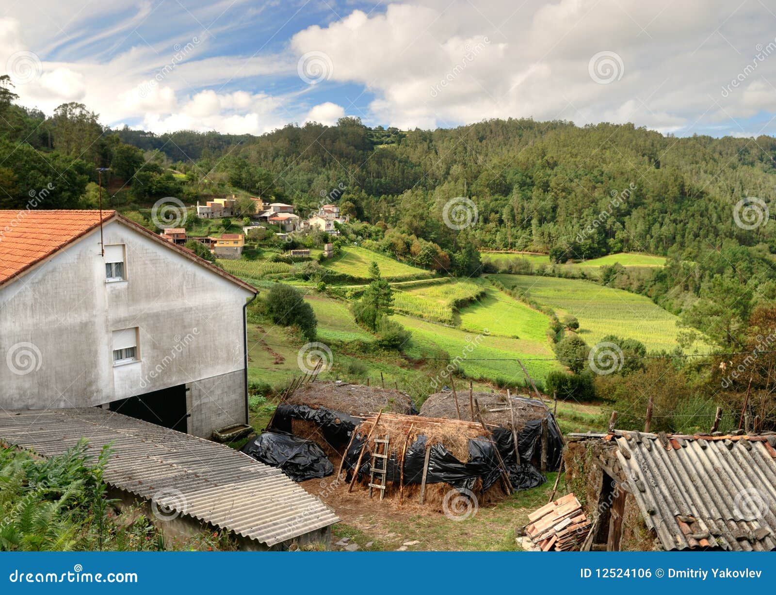 farm in mountains of galicia