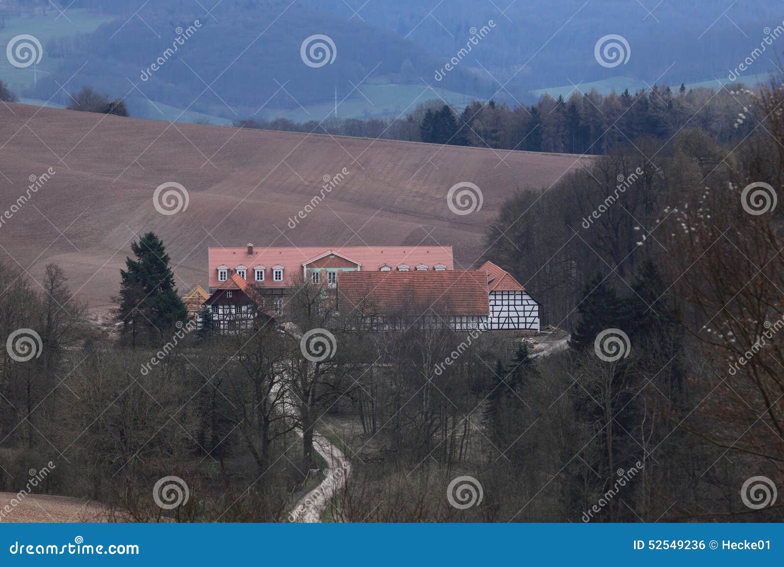 Farm in Northern Hesse stock photo. Image of germany 52549236
