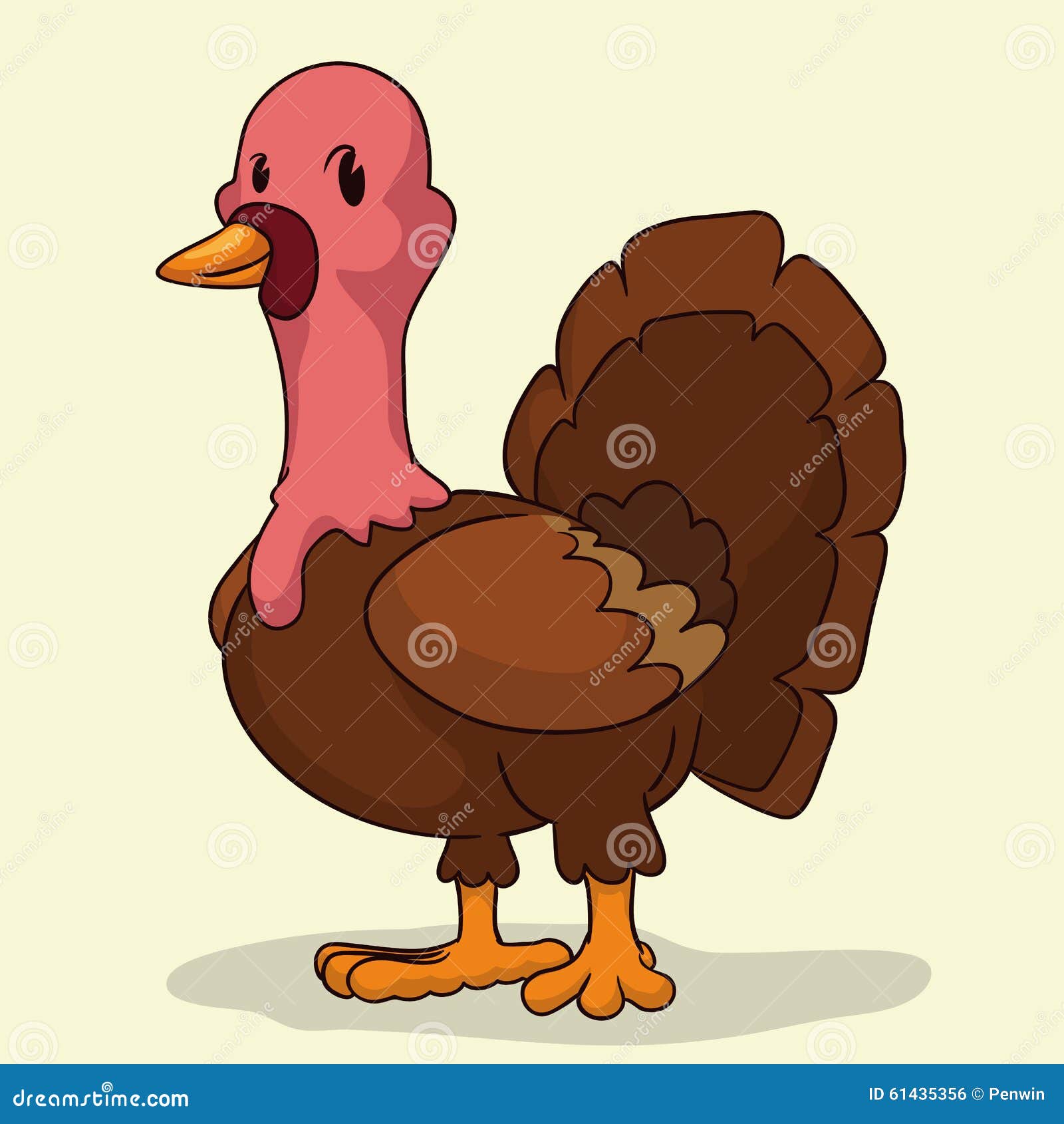 Farm Turkey Isolated Vector Illustration Stock Vector Illustration