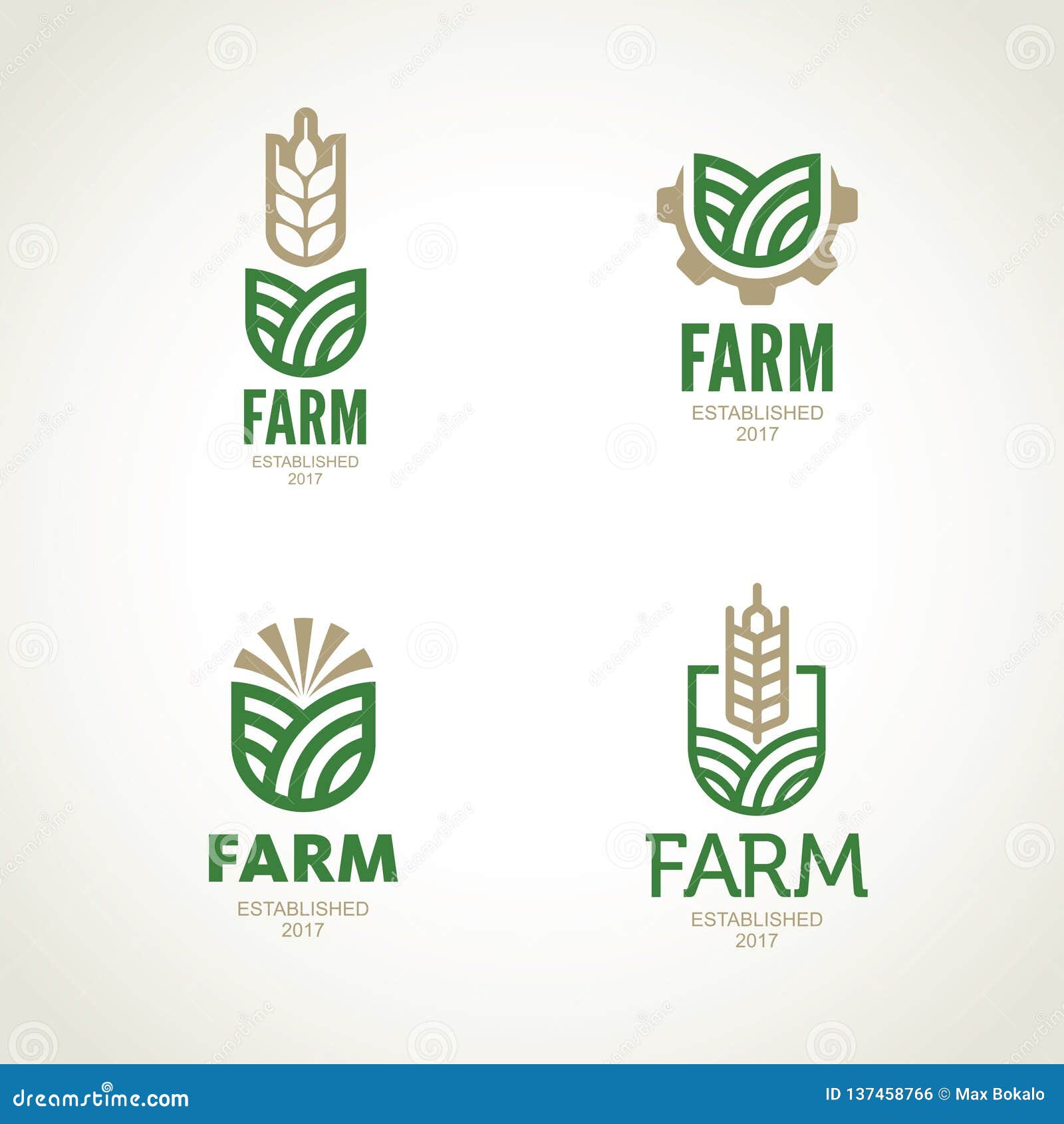 farm  logo. agro abstract emblem